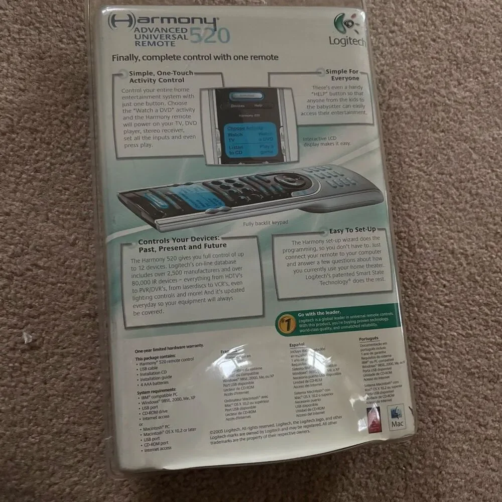 Logitech Harmony 520 Advanced Remote Control *New, Read*
